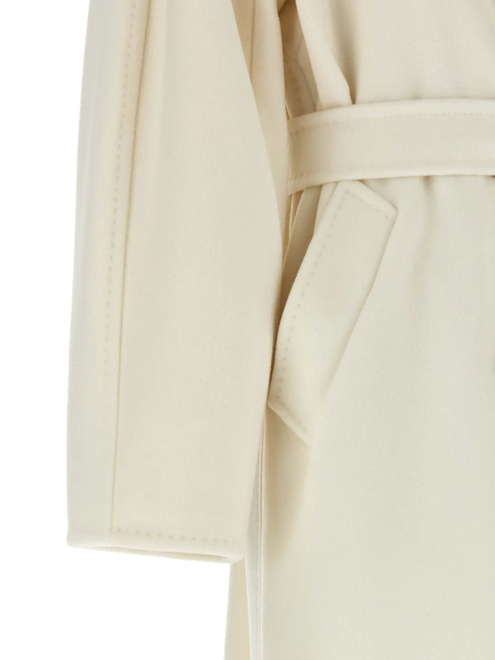 Max Mara White Virgin Wool Coat