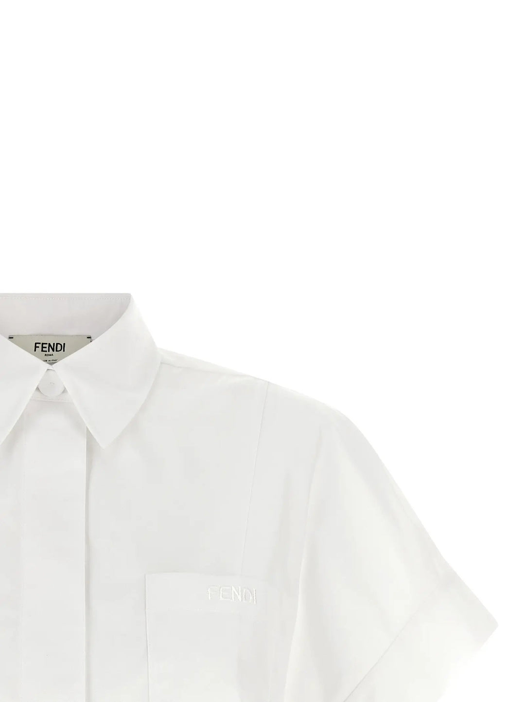 Fendi White Cotton Blouse