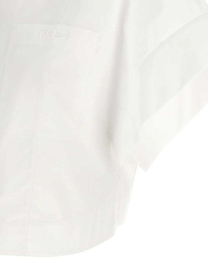 Fendi White Cotton Blouse