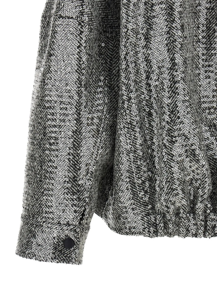 PINKO Sample Sale | PINKO Silver Polyester Bomber - | Designer outlet