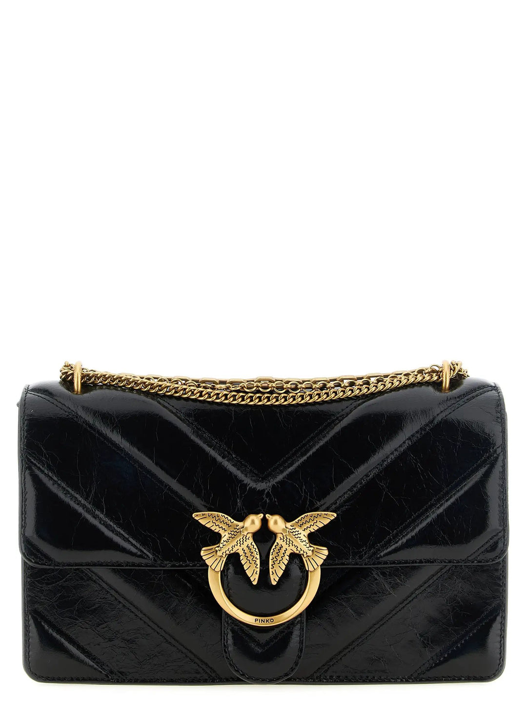 PINKO Sample Sale | PINKO Black Calfskin Shoulder Bag - | Designer outlet