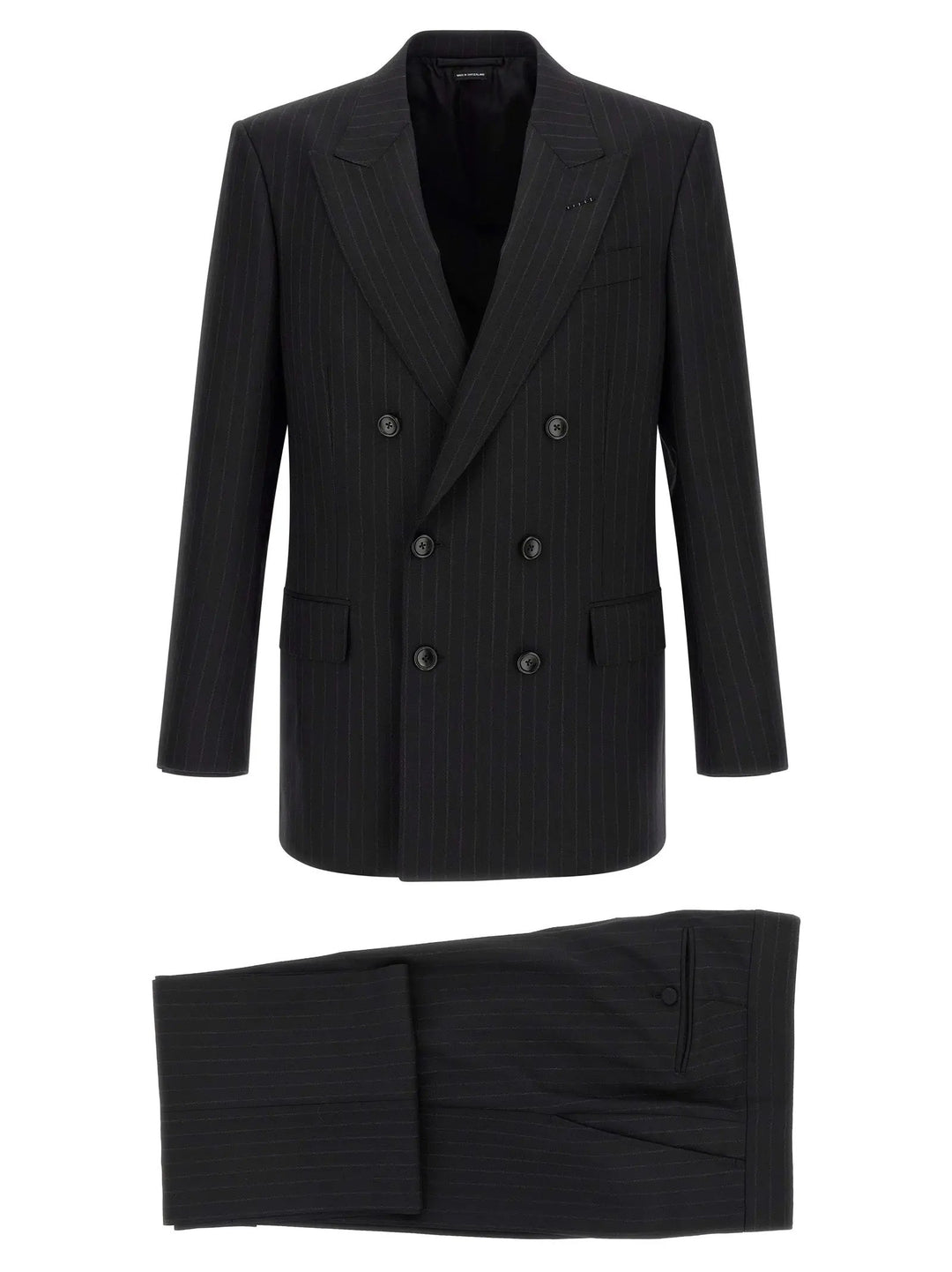 Tom Ford Black Wool Two-Piece Suit