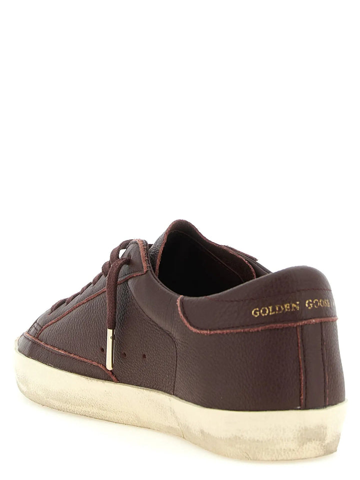Golden Goose Bordeaux Cowhide Low Top Sneakers