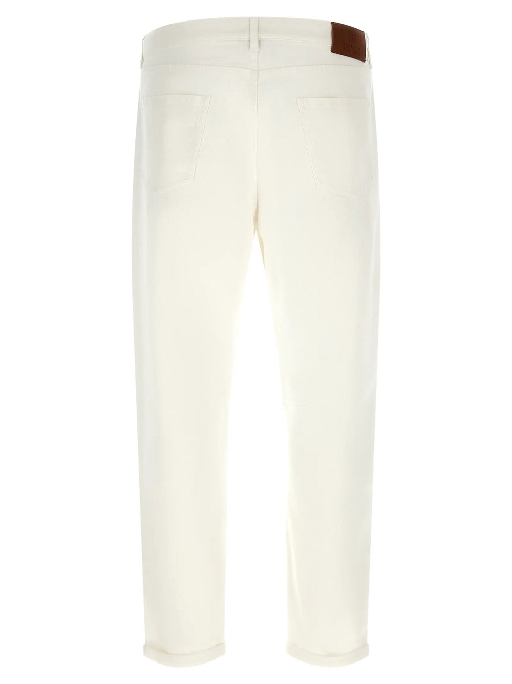 Brunello Cucinelli Sample Sale | Brunello Cucinelli White Cotton Cropped Jeans - | Designer outlet