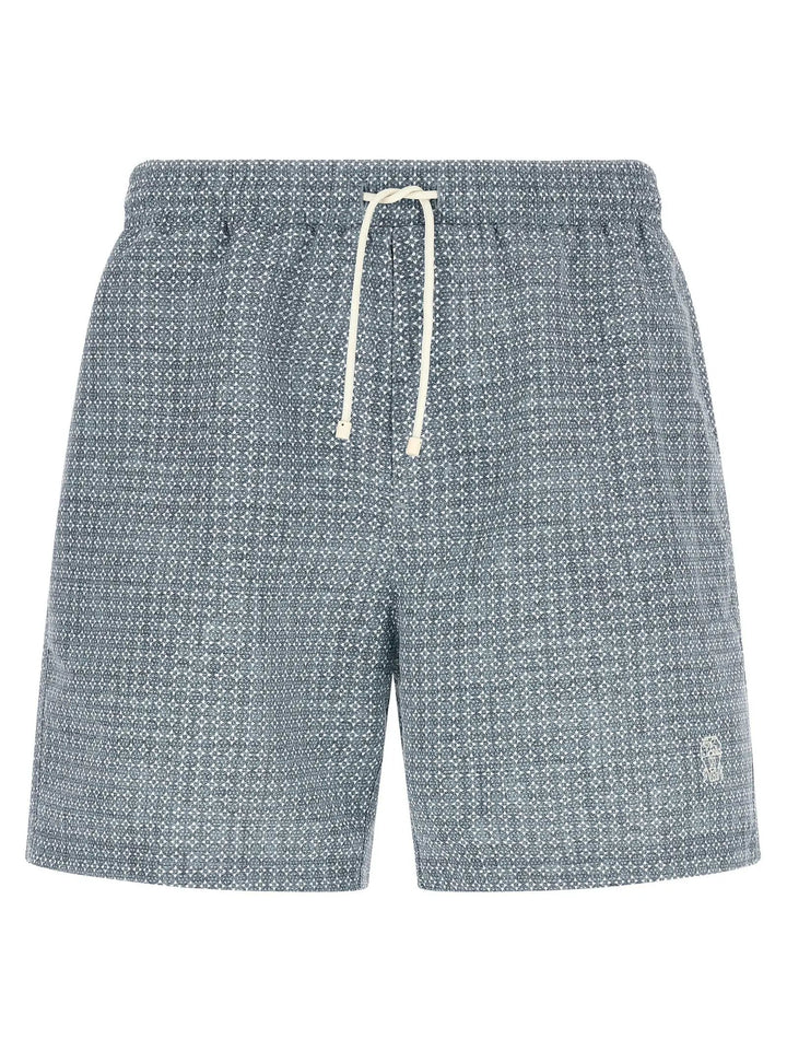 Brunello Cucinelli Sample Sale | Brunello Cucinelli Blue Polyester Swim Shorts - | Designer outlet