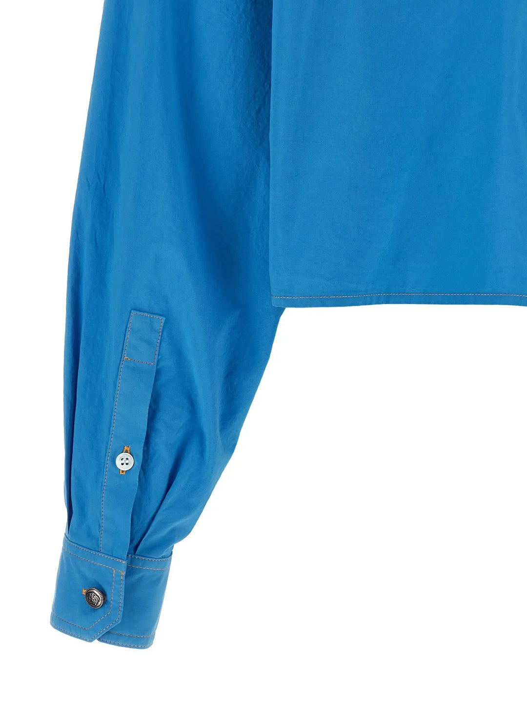 Versace Sample Sale | Versace Blue Cotton Blouse - | Designer outlet