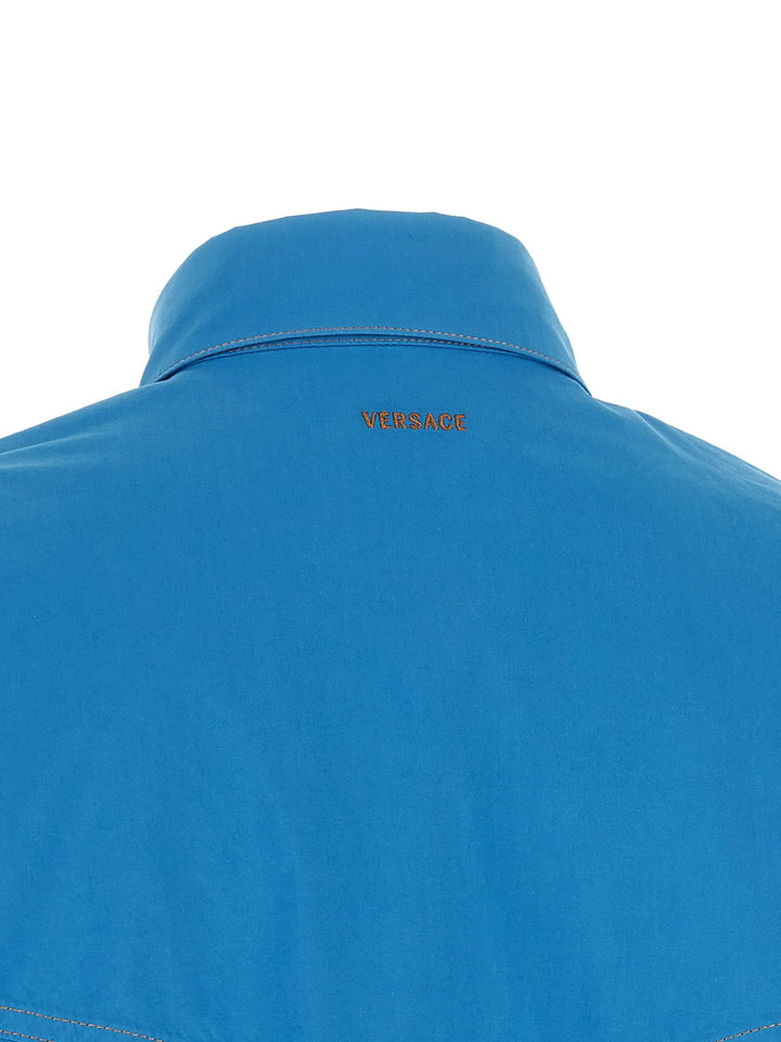 Versace Sample Sale | Versace Blue Cotton Blouse - | Designer outlet