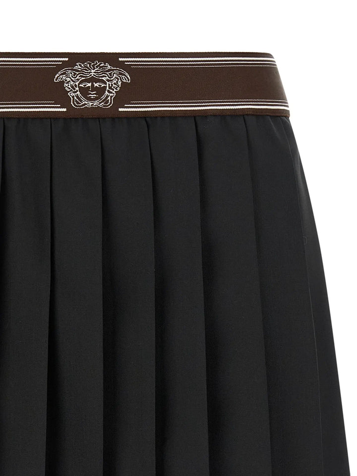 Versace Sample Sale | Versace Black Wool Long Skirt - | Designer outlet