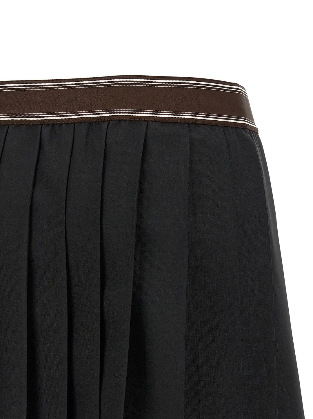 Versace Sample Sale | Versace Black Wool Long Skirt - | Designer outlet