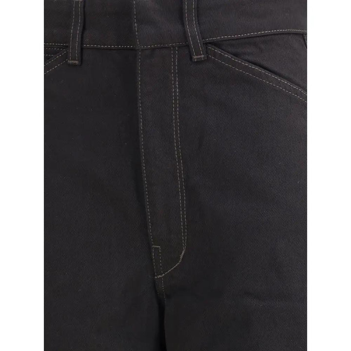 Lemaire Black Cotton Casual Pants