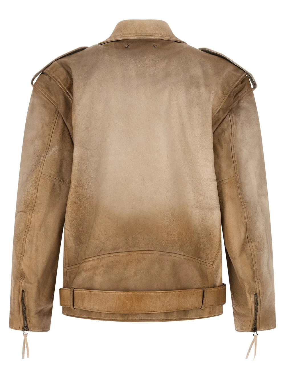 Golden Goose Sample Sale | Golden Goose Beige Buffalo Leather Leather Jacket - | Designer outlet