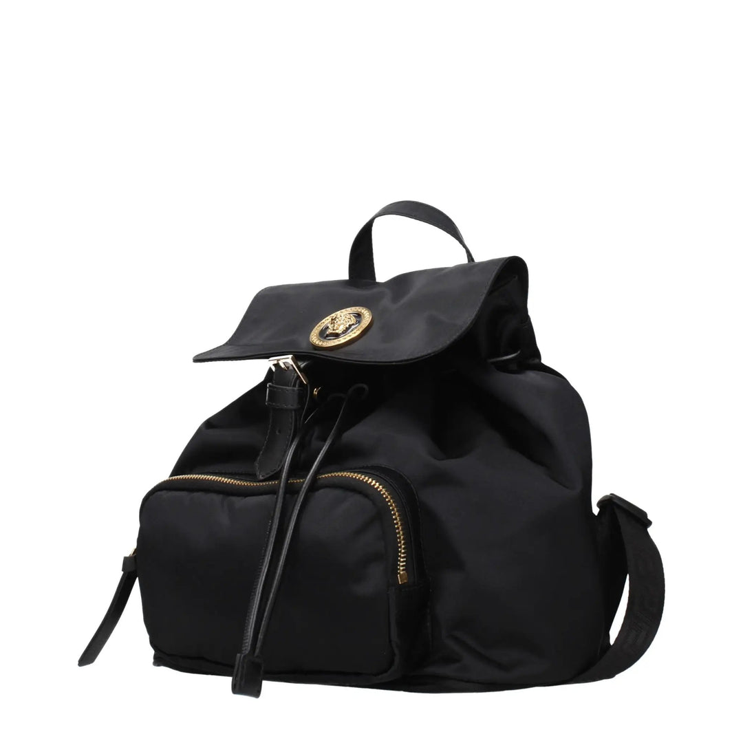 Versace Black Fabric Backpack