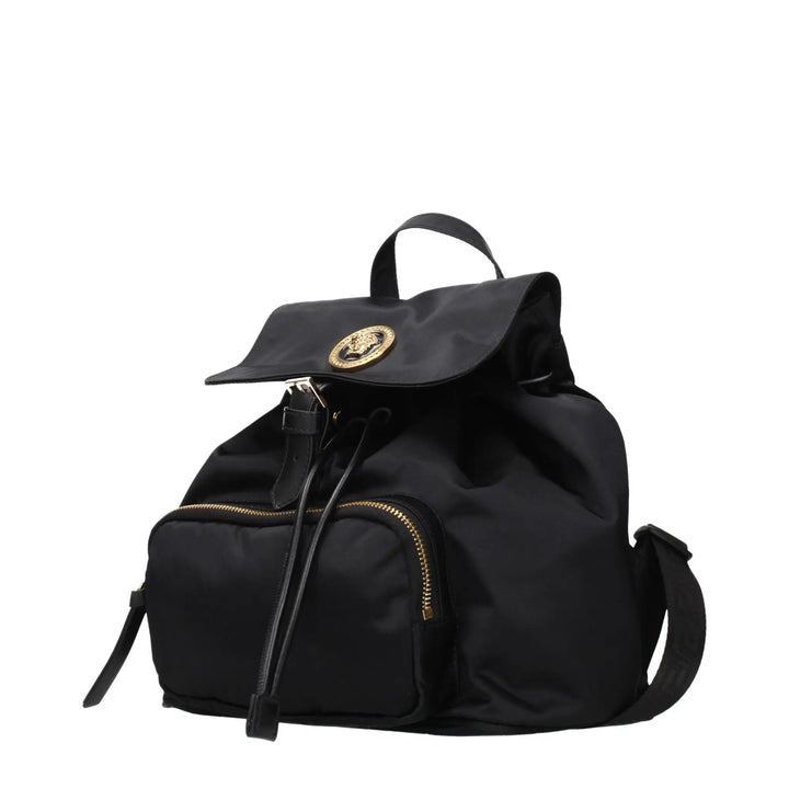 Versace Black Fabric Backpack