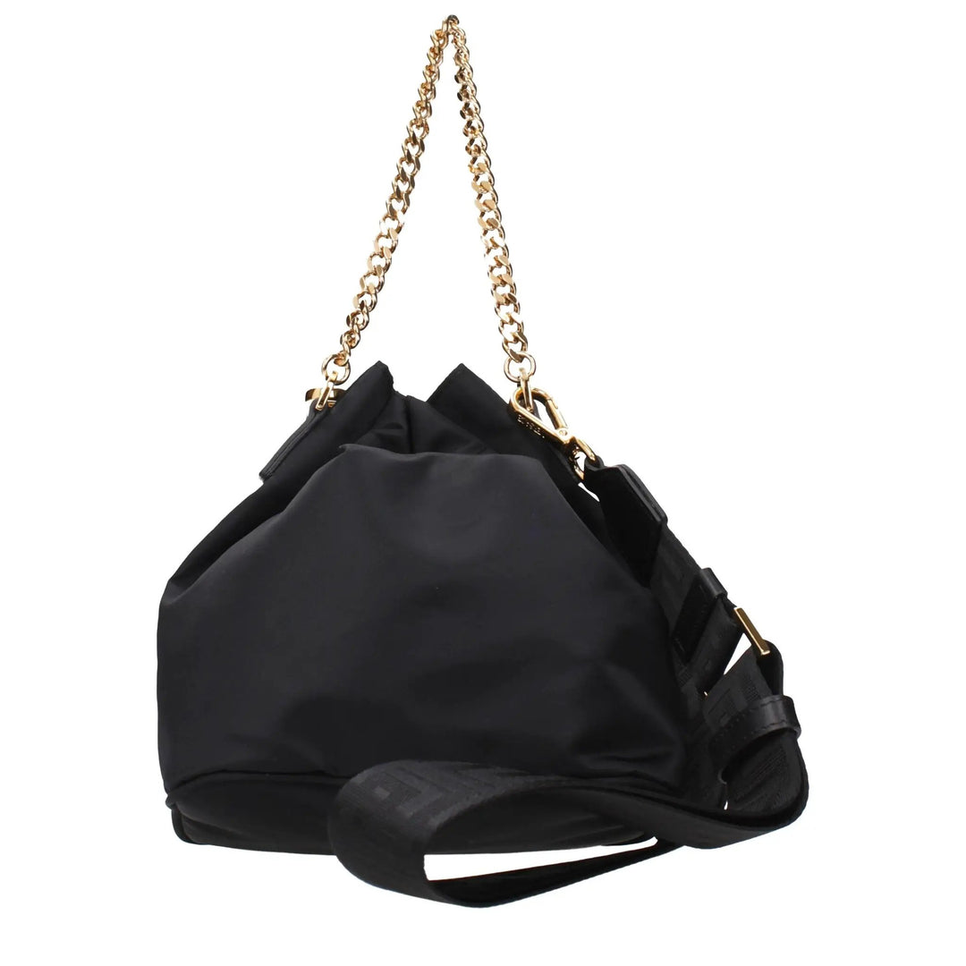 Versace Black Fabric Handbag