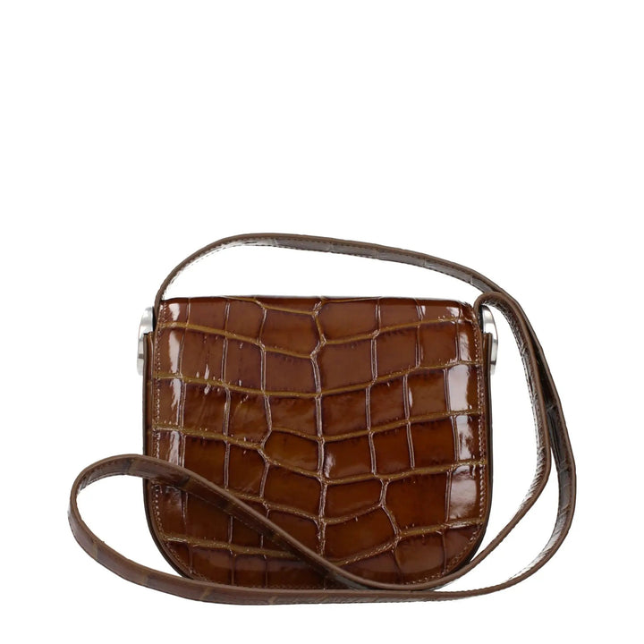 Jil Sander Brown Leather Crossbody Bag