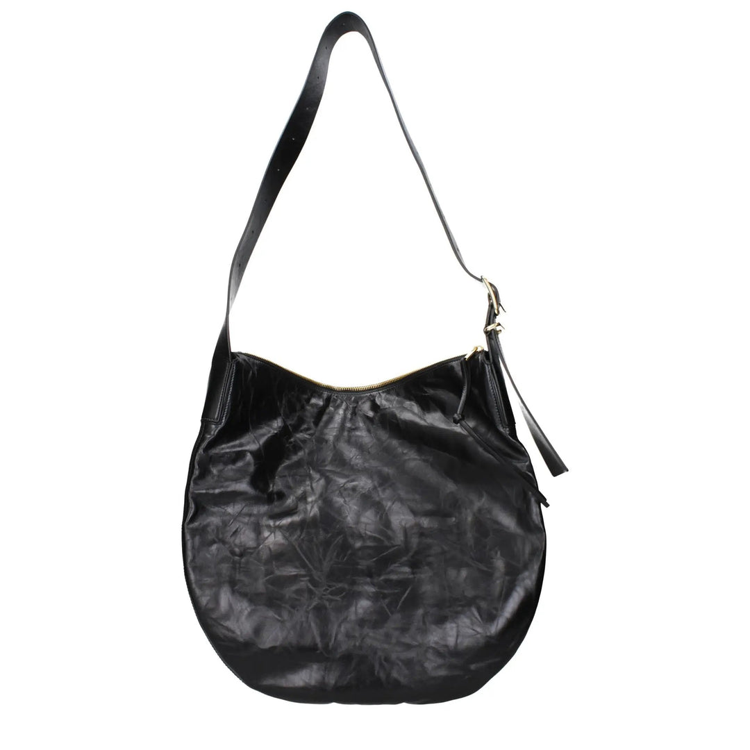 Jil Sander Black Leather Crossbody Bag