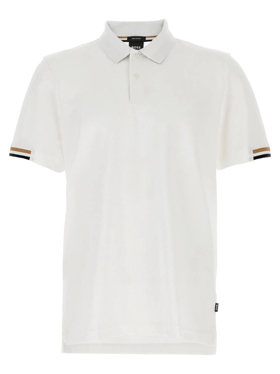 Hugo Boss White Cotton Polo Shirt