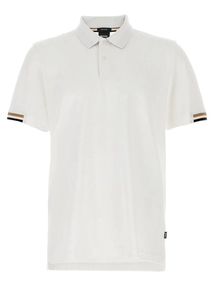 Hugo Boss White Cotton Polo Shirt