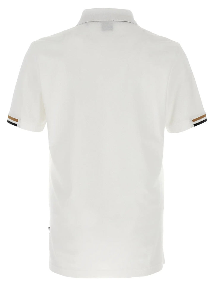 Hugo Boss White Cotton Polo Shirt