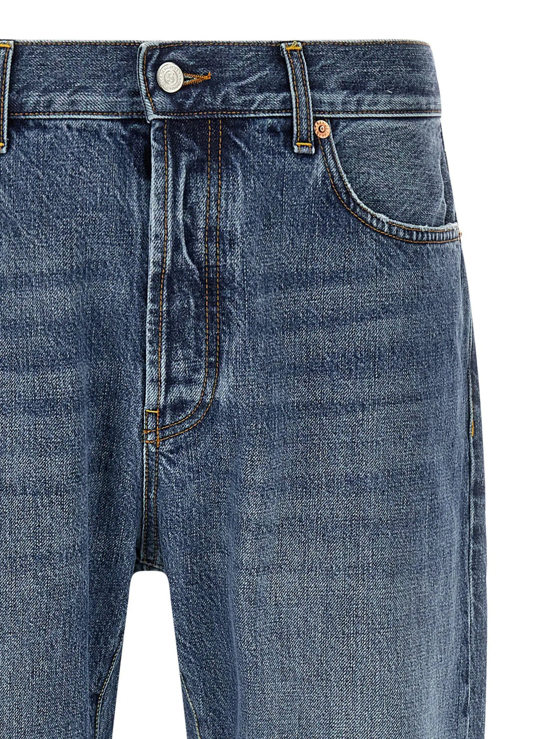 Department 5 Blue Cotton Relaxed Fit Jeans