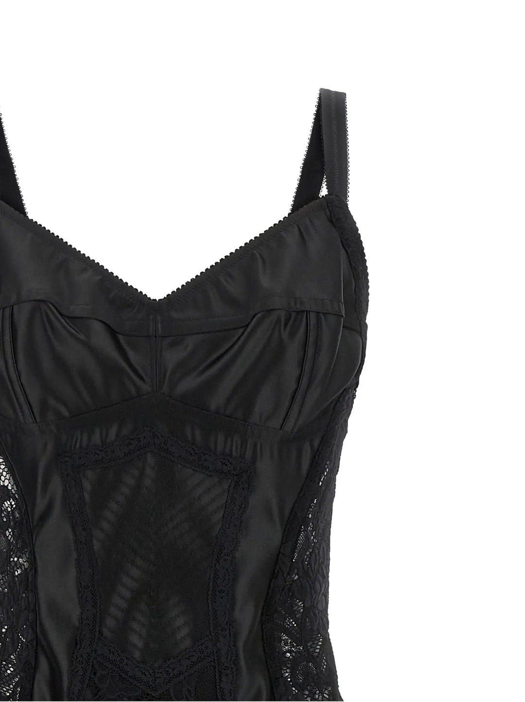 Dolce &amp; Gabbana Black Polyamide Midi Dress