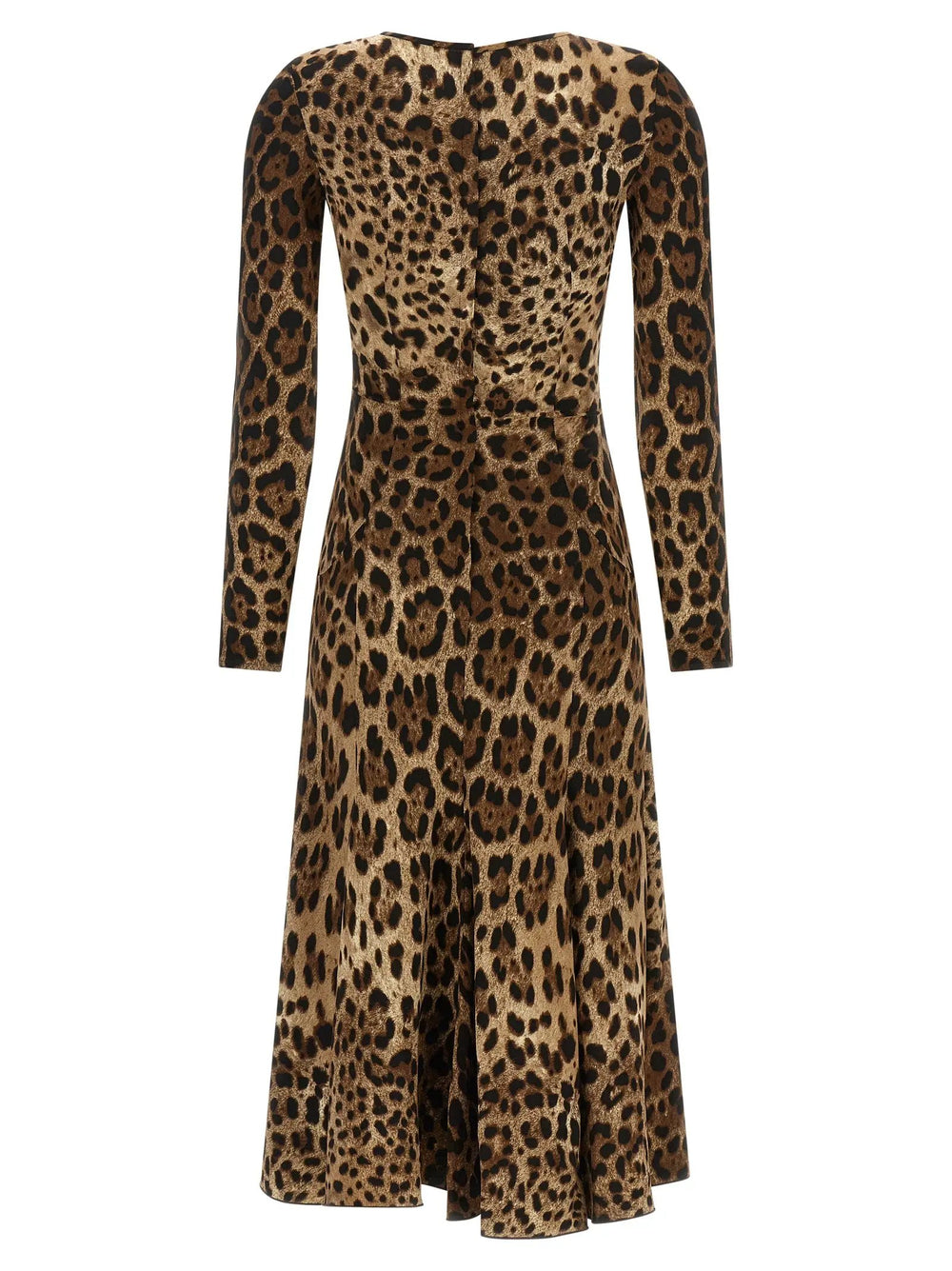 Dolce & Gabbana Sample Sale | Dolce & Gabbana Brown Viscose Midi Dress - | Designer outlet
