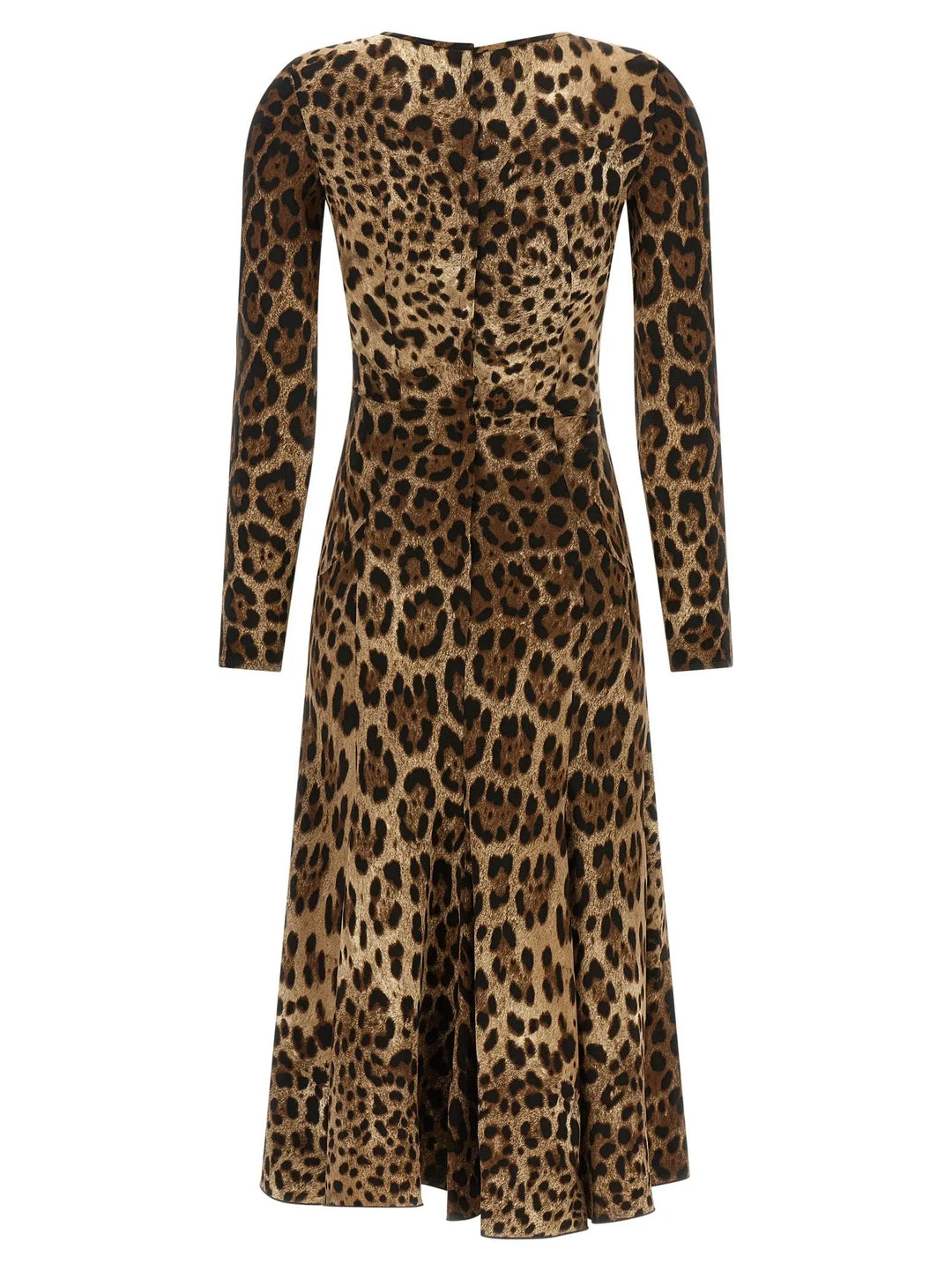 Dolce &amp; Gabbana Brown Viscose Midi Dress