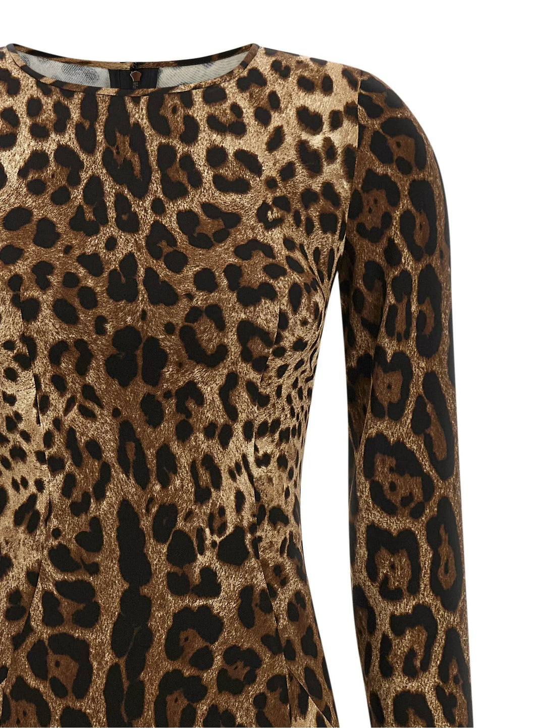 Dolce &amp; Gabbana Brown Viscose Midi Dress