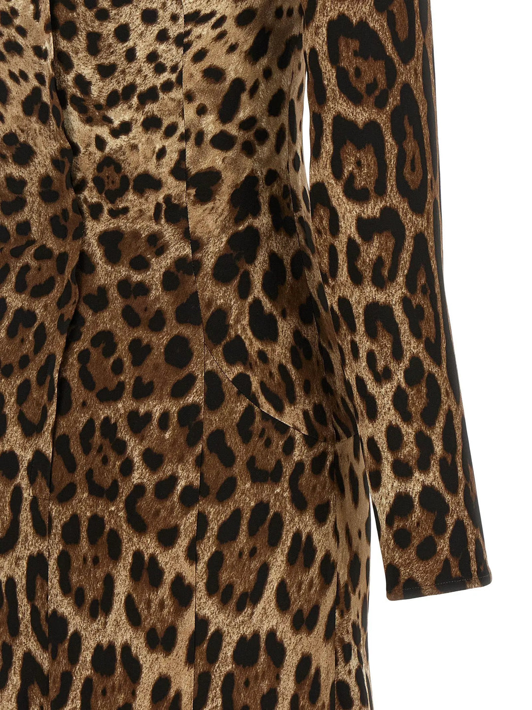 Dolce &amp; Gabbana Brown Viscose Midi Dress