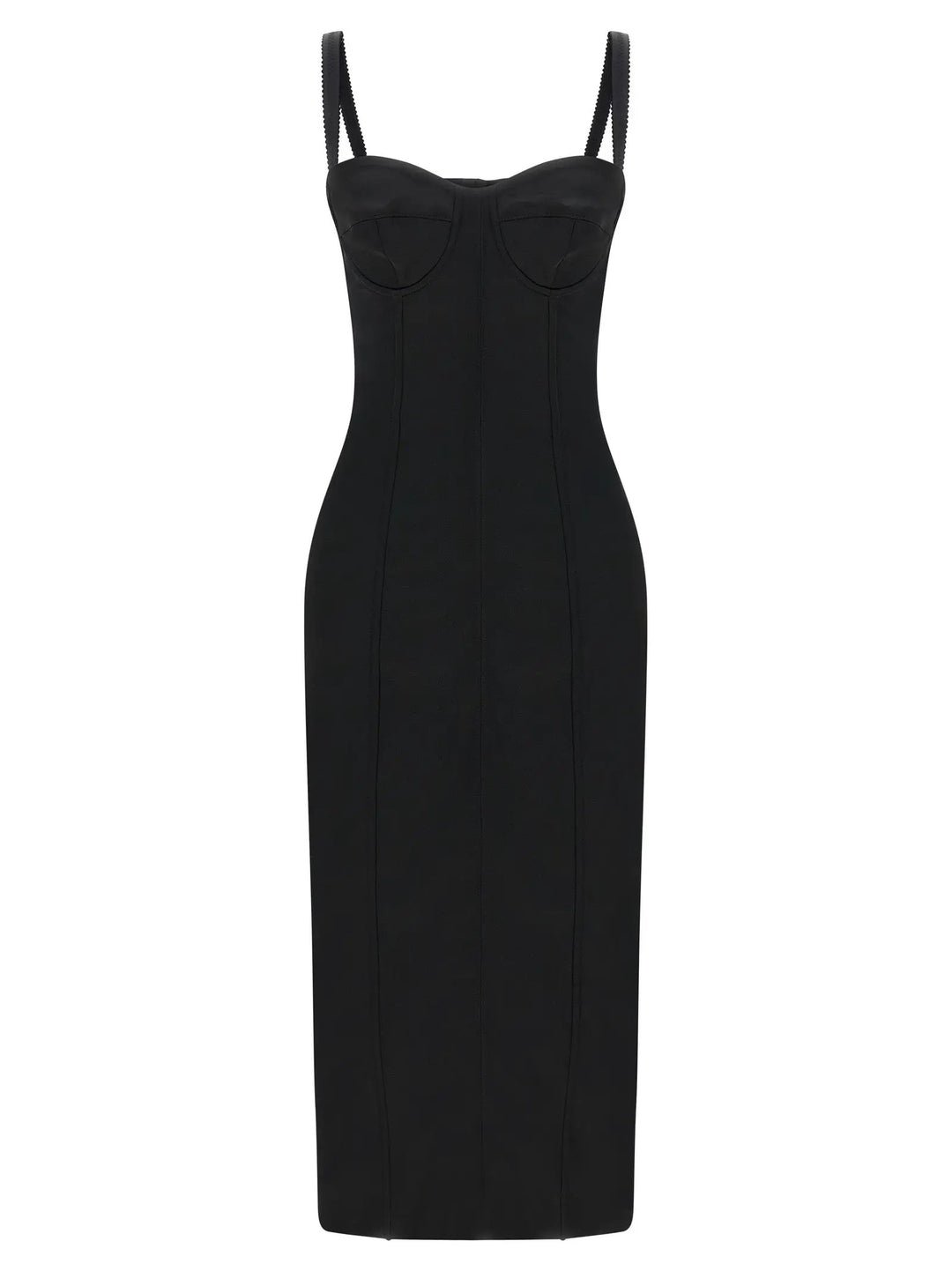 Dolce & Gabbana Sample Sale | Dolce & Gabbana Black Acetate Midi Dress - | Designer outlet