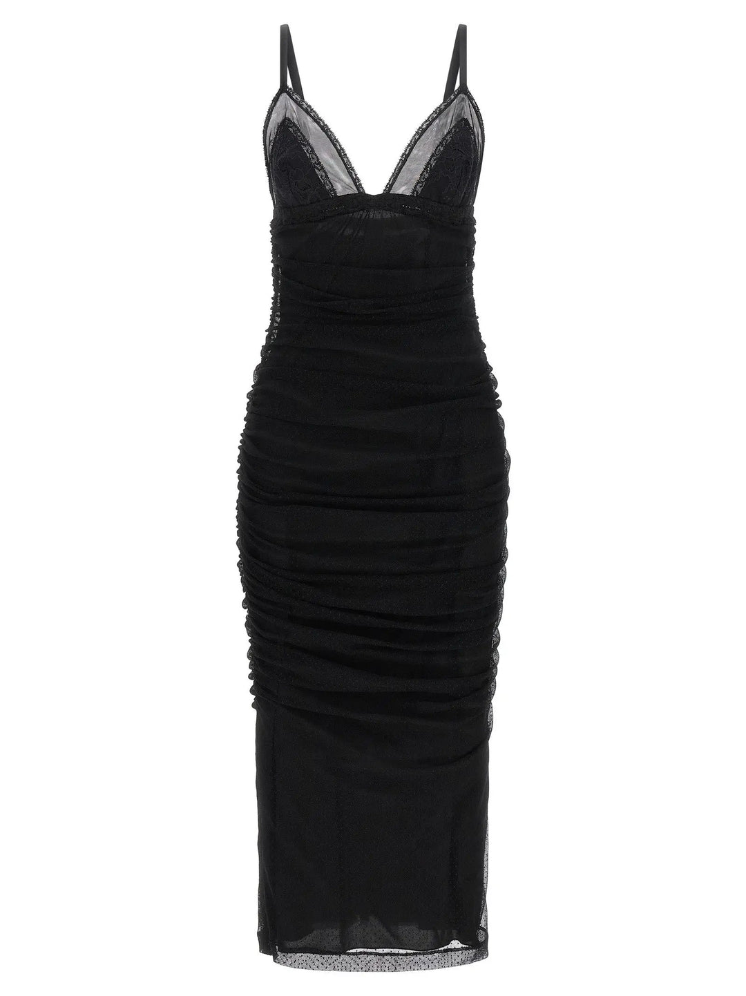 Dolce &amp; Gabbana Black Polyamide Midi Dress
