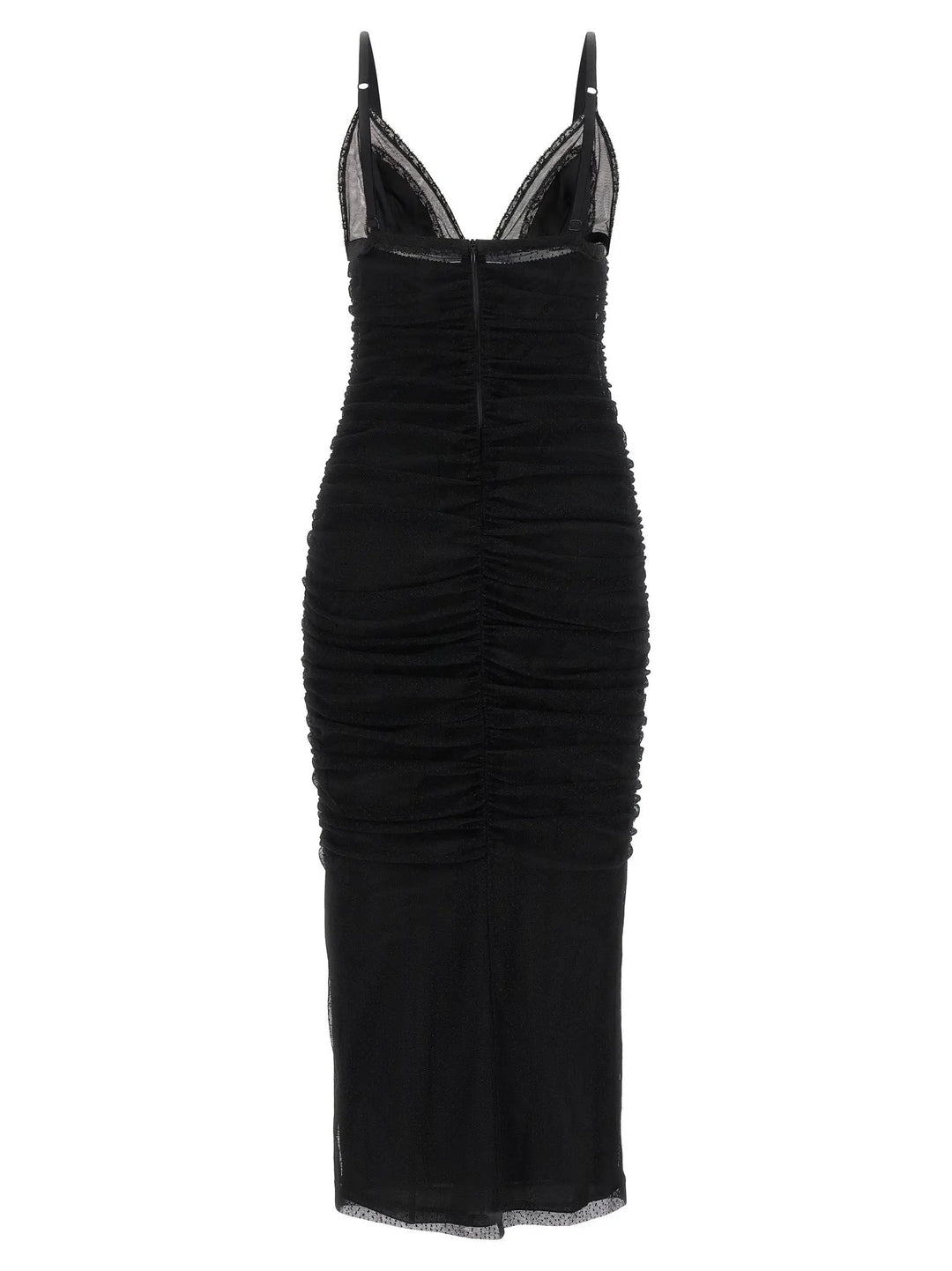 Dolce &amp; Gabbana Black Polyamide Midi Dress