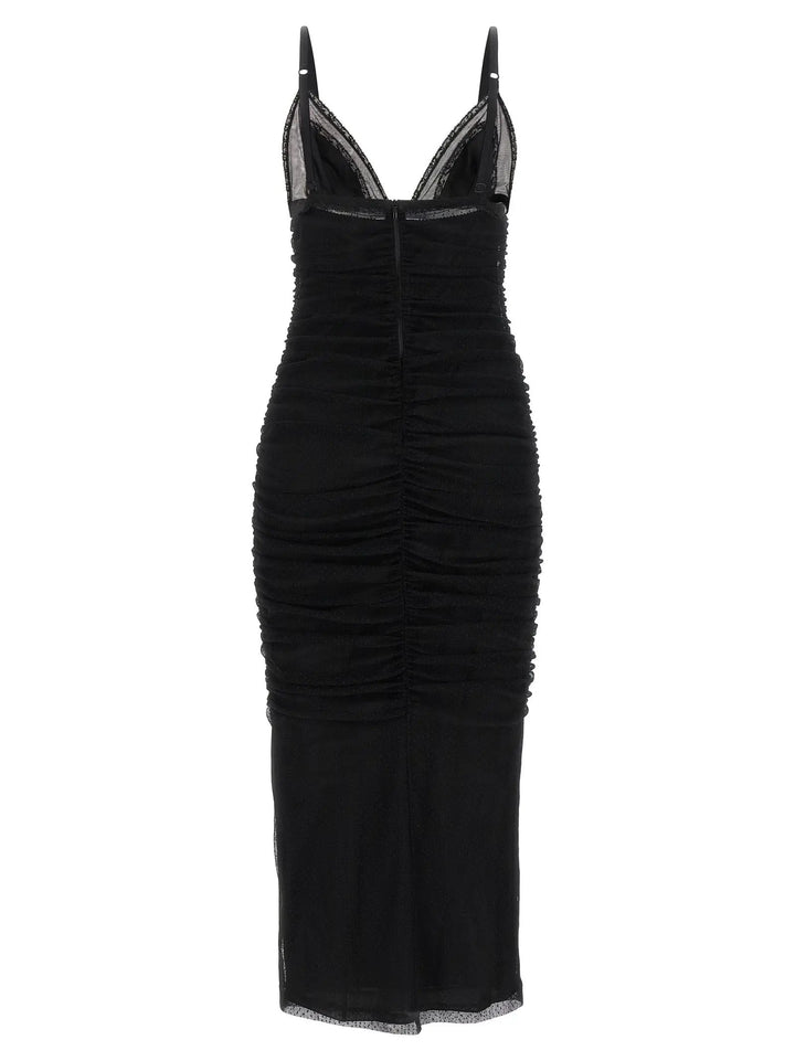 Dolce &amp; Gabbana Black Polyamide Midi Dress