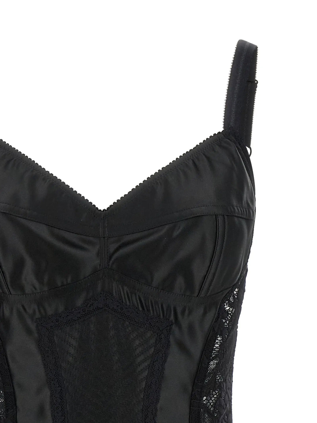 Dolce &amp; Gabbana Black Polyamide Bodysuit