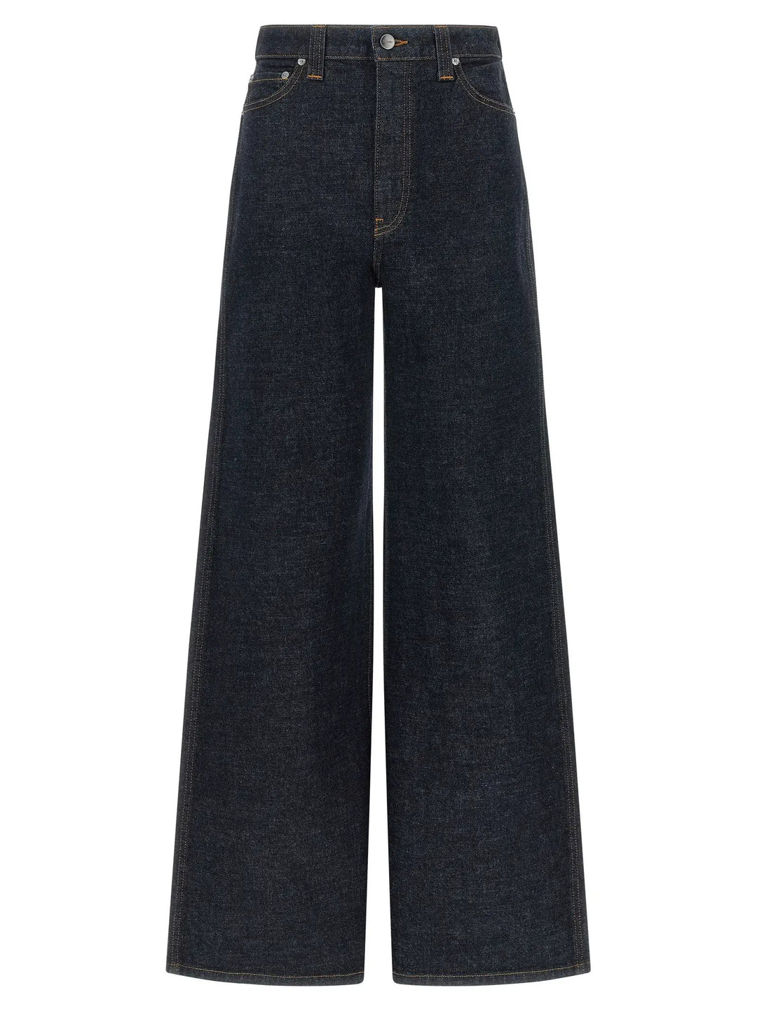 Khaite Blue Cotton Flared Jeans