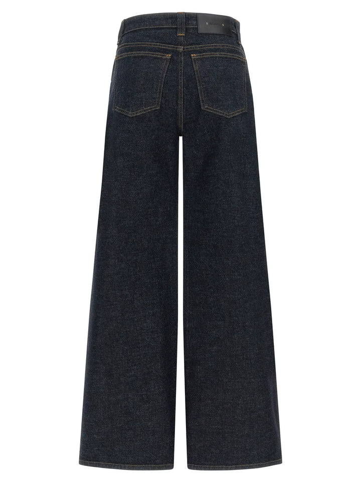Khaite Blue Cotton Flared Jeans
