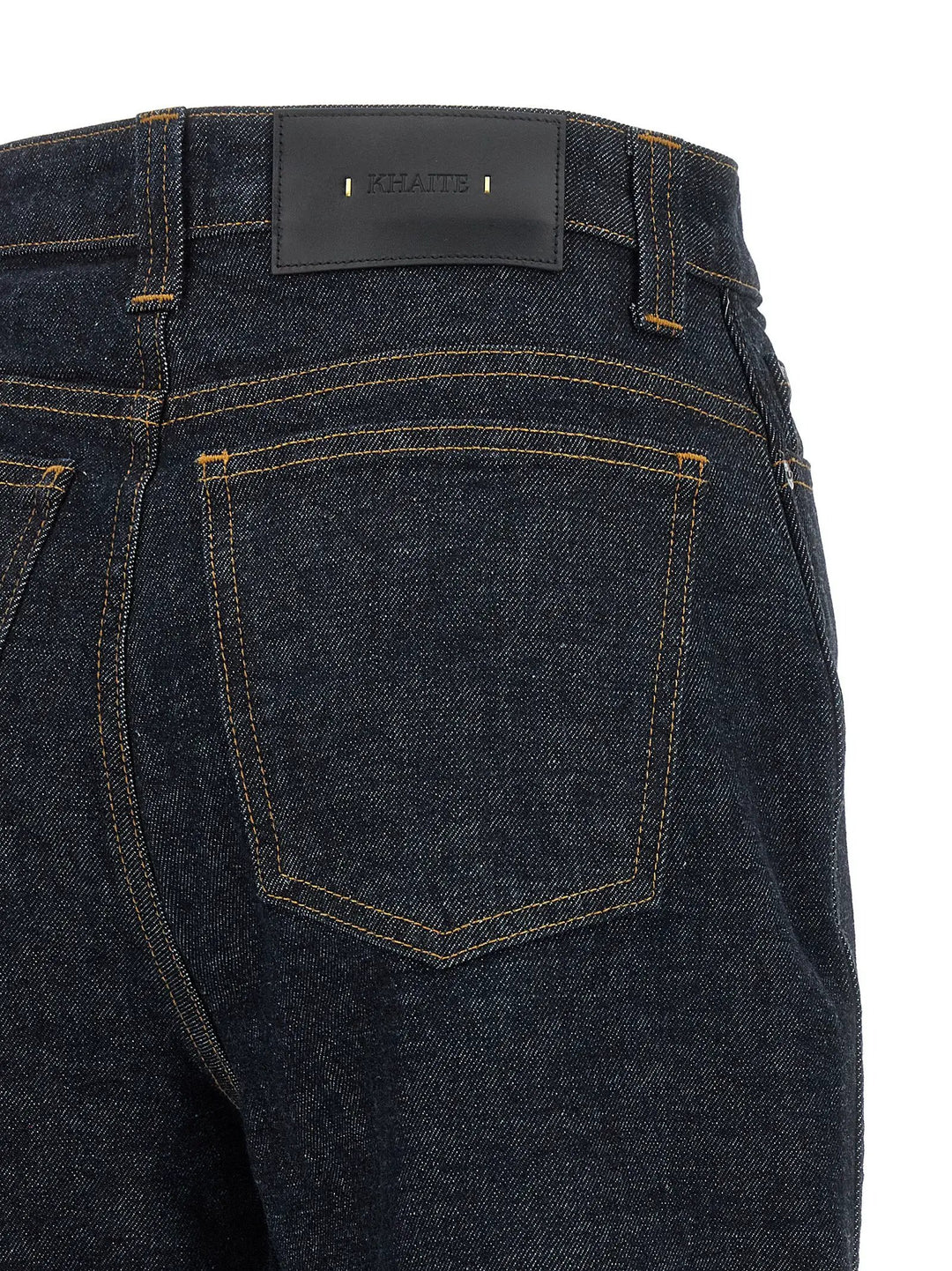 Khaite Blue Cotton Flared Jeans