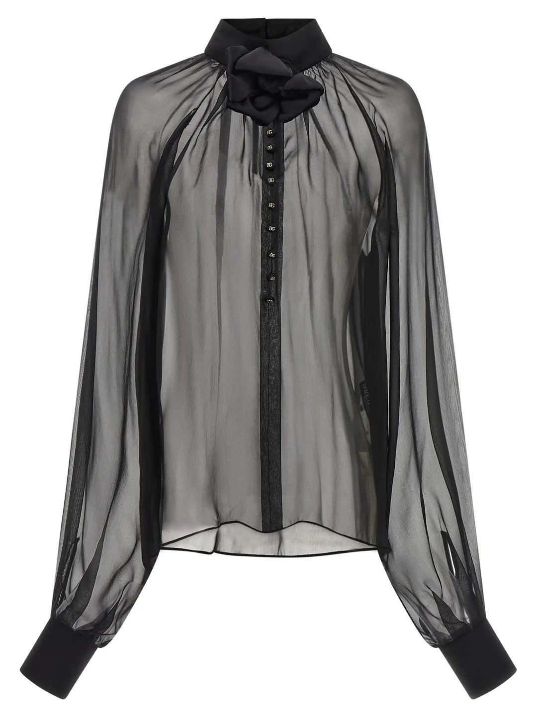 Dolce &amp; Gabbana Black Silk Blouse