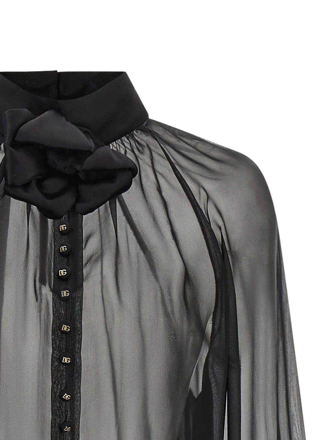 Dolce &amp; Gabbana Black Silk Blouse