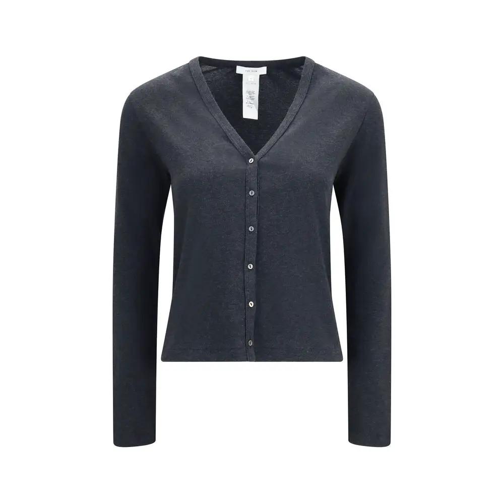 The Row Gray Cotton Cardigan