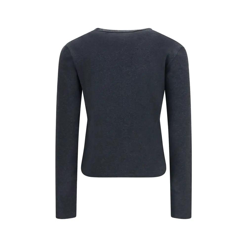 The Row Gray Cotton Cardigan