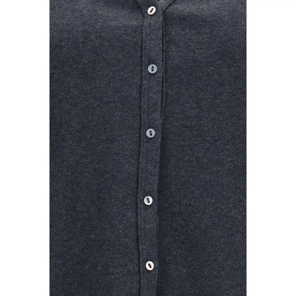 The Row Gray Cotton Cardigan