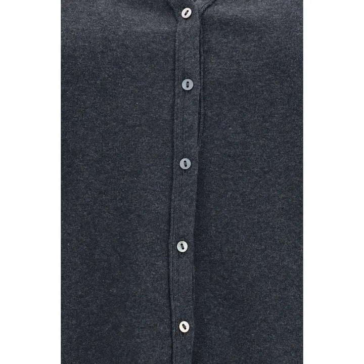The Row Gray Cotton Cardigan