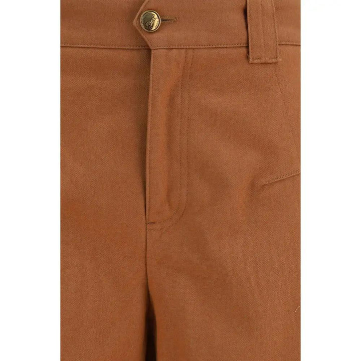 Chloé Orange Cotton Casual Pants