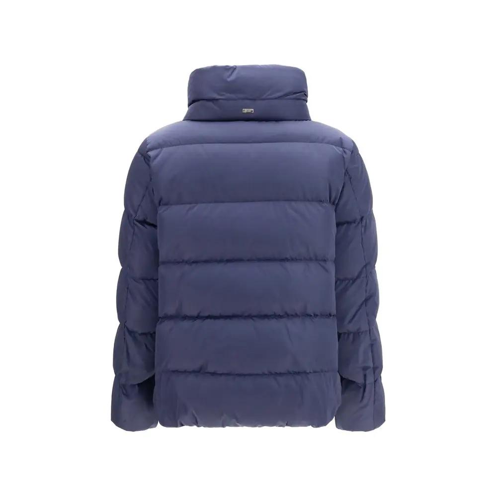 Herno Blue Polyester Full-Length Jacket