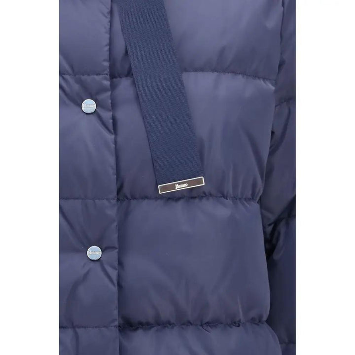 Herno Blue Polyester Full-Length Jacket