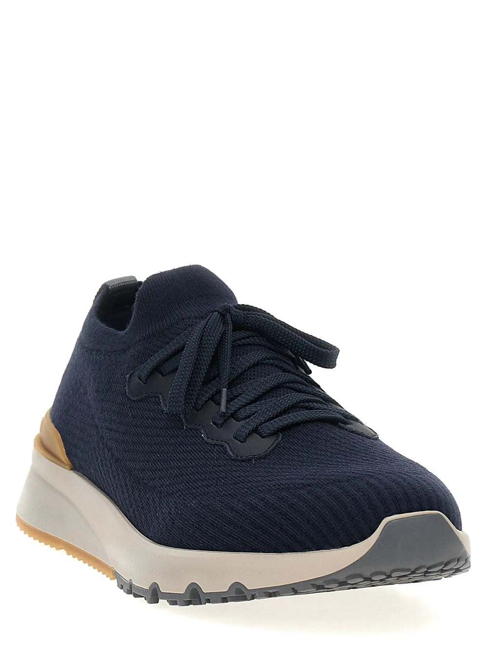 Brunello Cucinelli Sample Sale | Brunello Cucinelli Blue Wool Athletic Sneakers - | Designer outlet