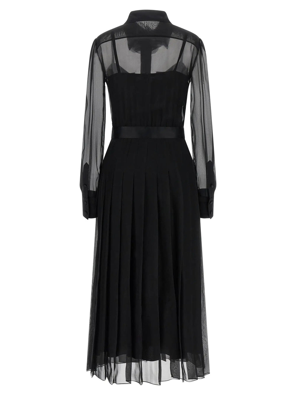 Dolce & Gabbana Sample Sale | Dolce & Gabbana Black Silk Midi Dress - | Designer outlet