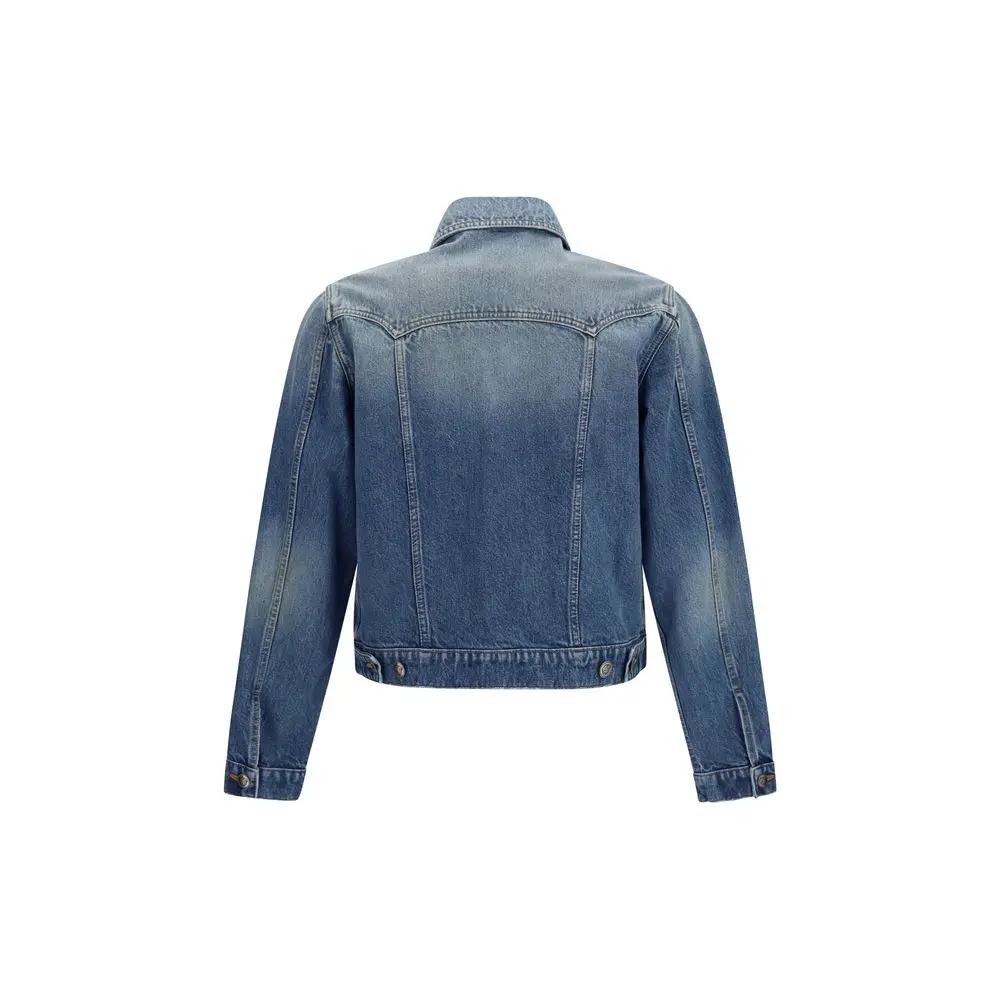 Versace Sample Sale | Versace Blue Cotton Denim Jacket - | Designer outlet