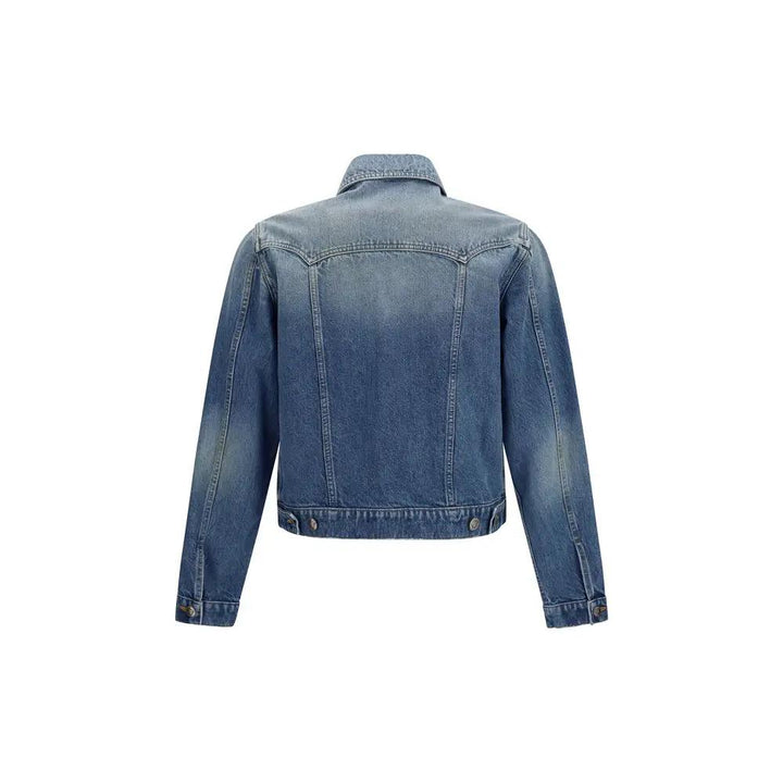 Versace Blue Cotton Denim Jacket